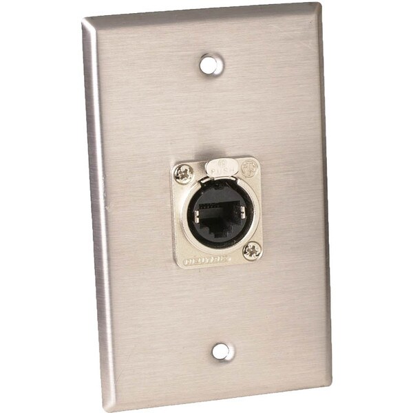Main product image for Neutrik 108E Loudspeaker Connector Wallplate Single NE8FDP092-459